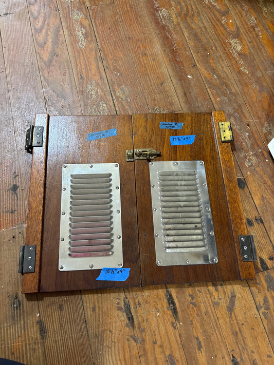 Pair of Columbia 39 Interior Cabinet Doors With Vents - 15 1/2” Long x 9” Wide #67