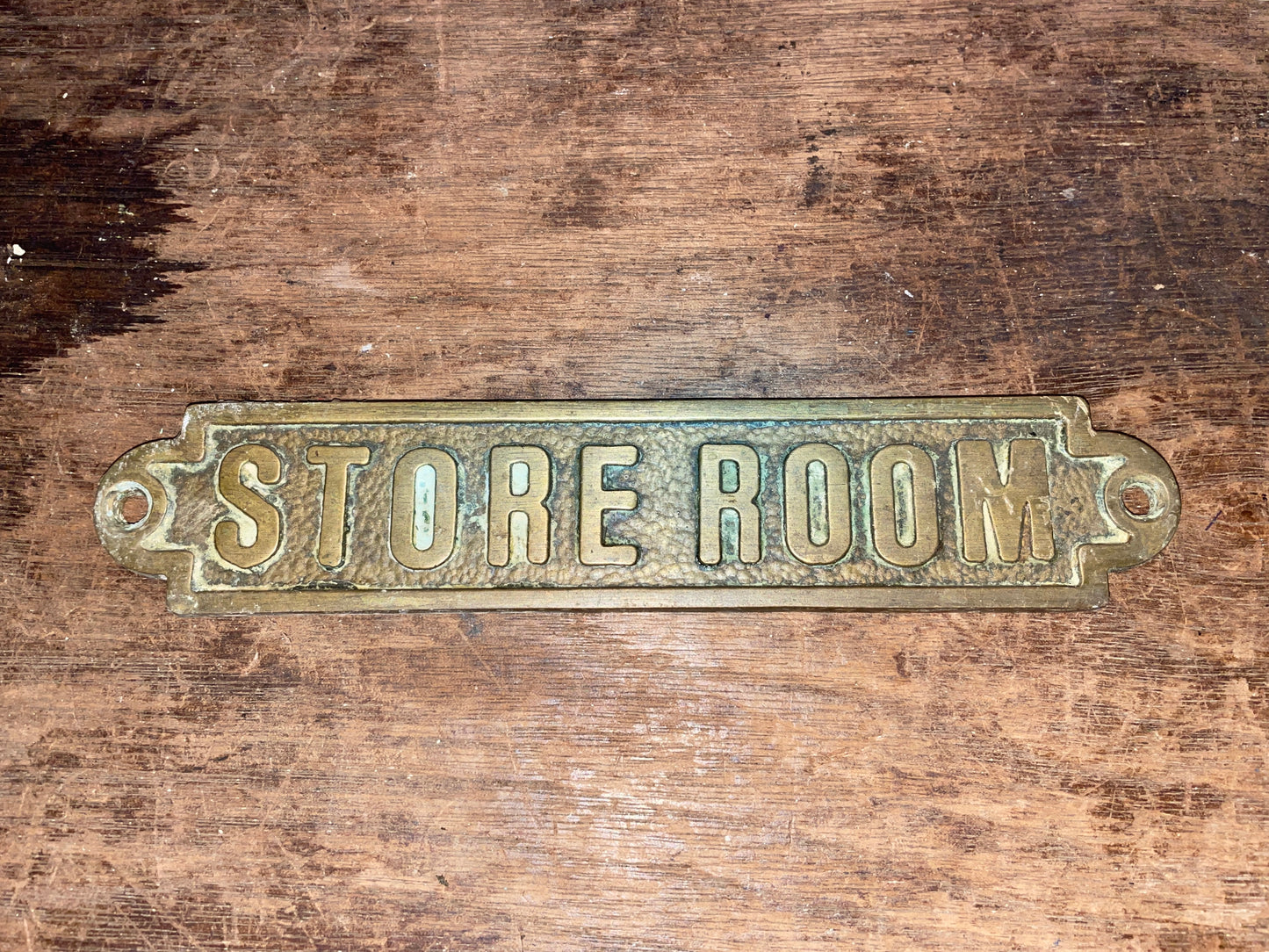 Brass Store Room Plaque