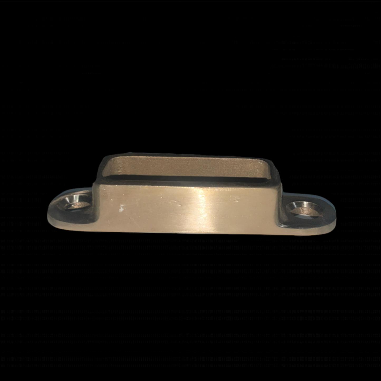 Metal bracket on a black background