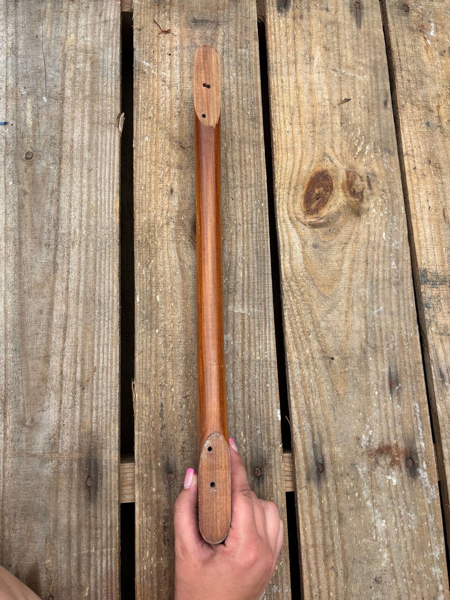 Wooden hand rail