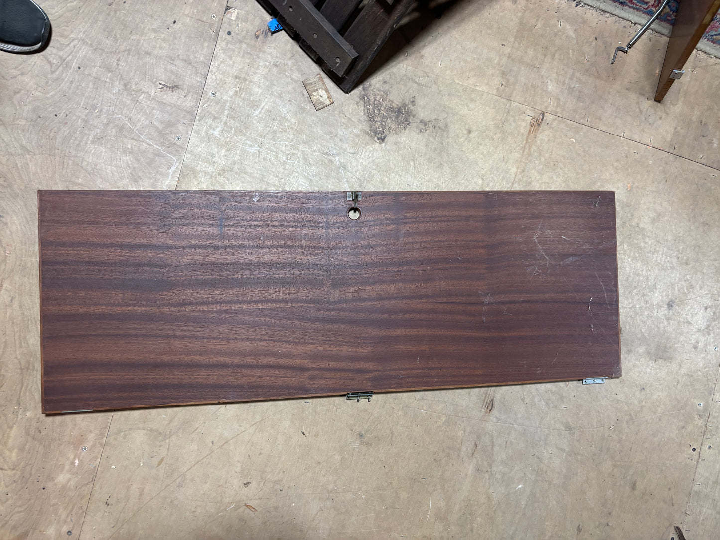 Back side of sailboat interior door