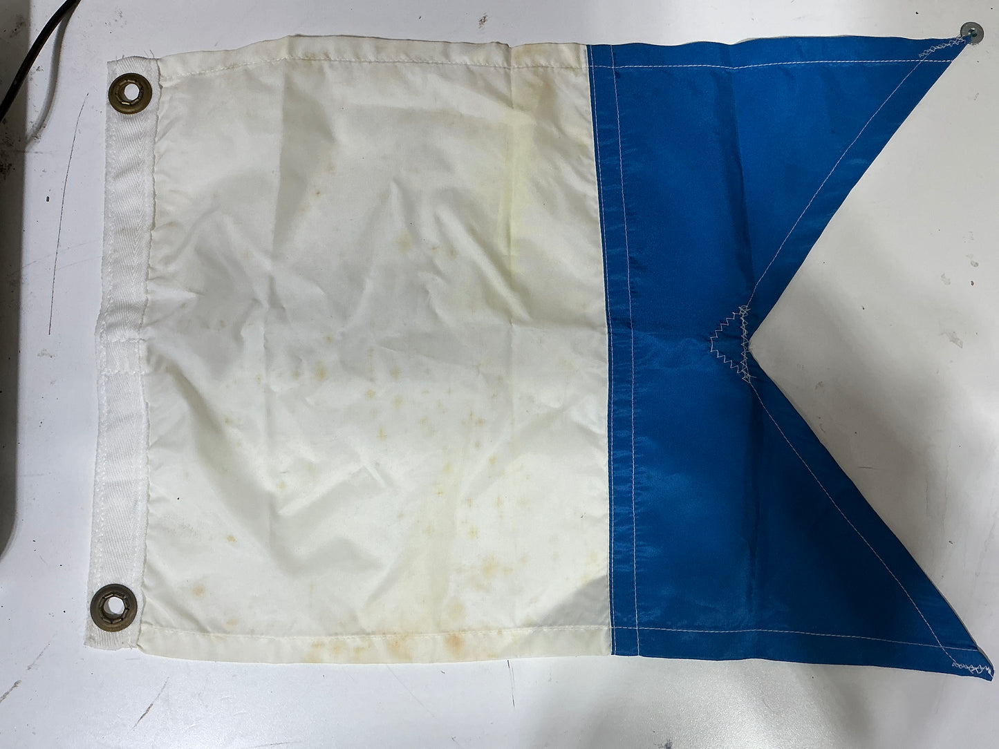 Blue and White Flag 16 1/2 x 11 1/2