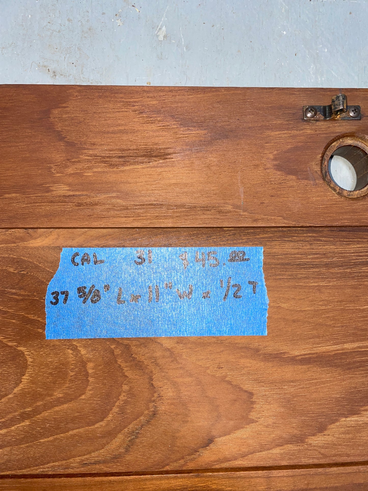 CAL 31 Interior Door - 37 5/8” Long x 11” Wide x 1/2” Thick #155