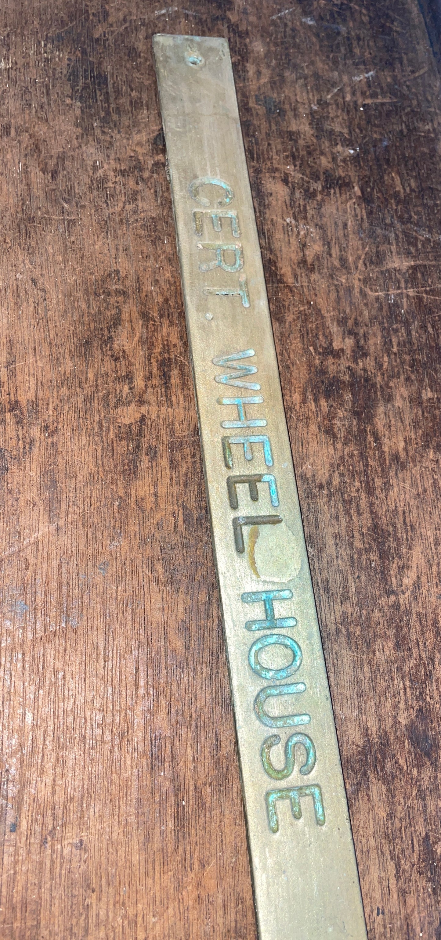 Brass Certified Wheel House Plaque