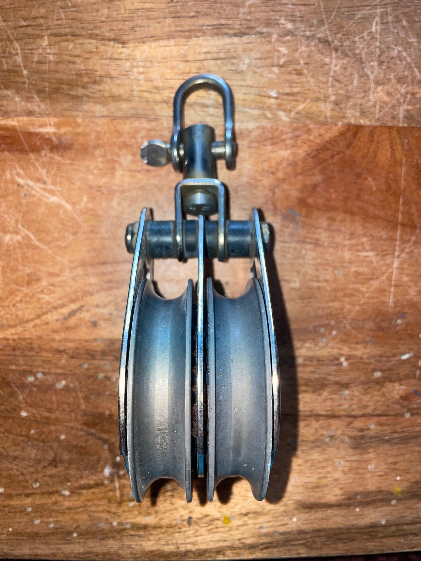 Garhauer 316 Alloy 2 5/8” Double Sheaved Swivel Block - 7/16” Line