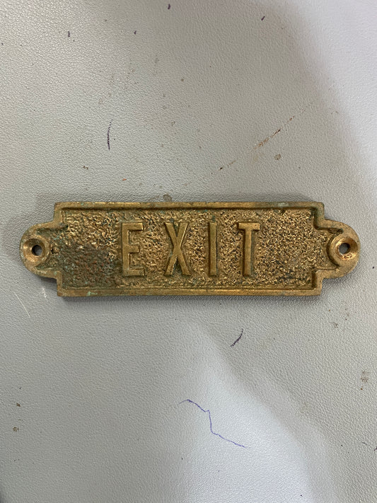 Brass Exit Plaque