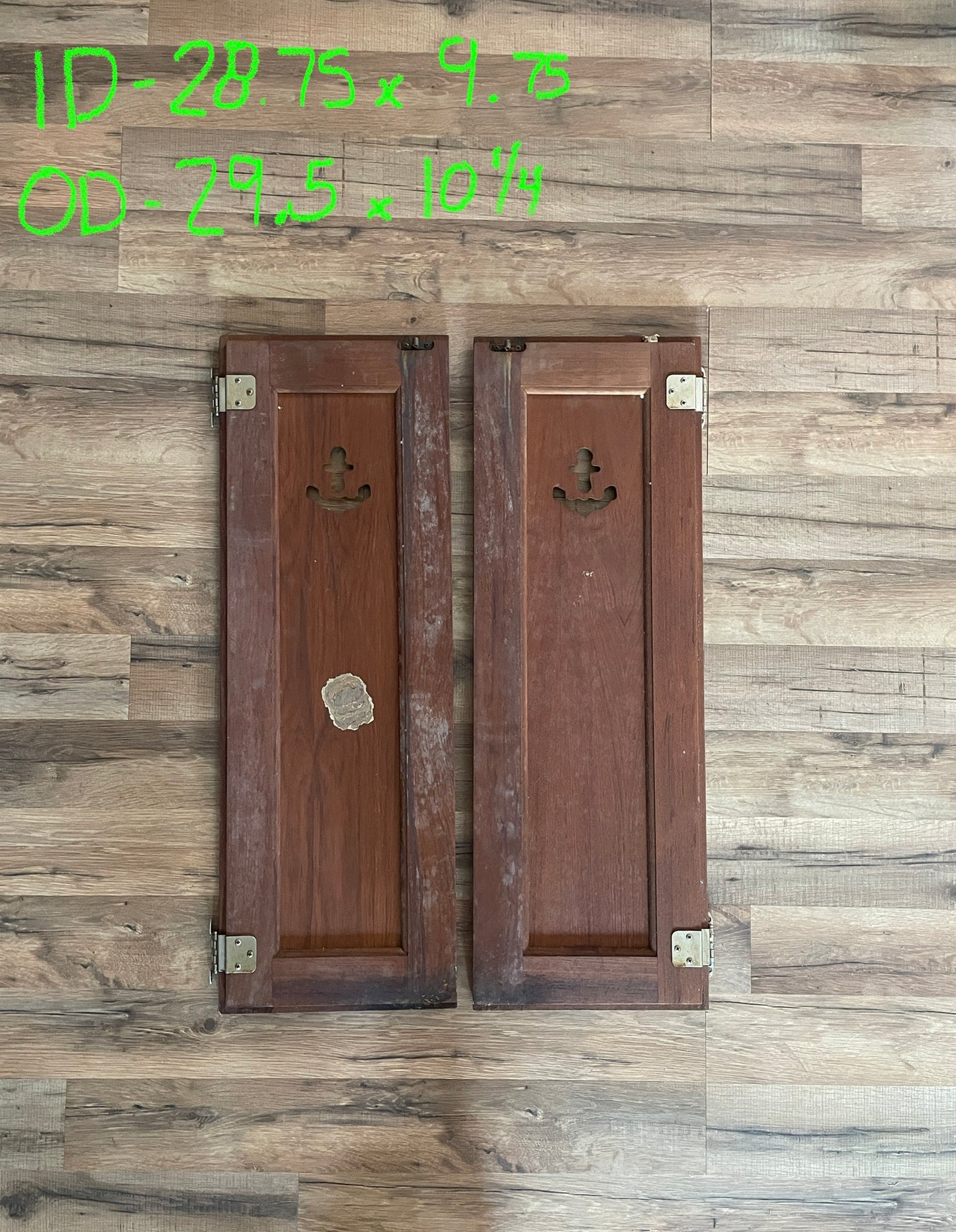 PAIR Catalina 30 Long Interior Door - ID 28 3/4” Long x 9 3/4” Wide #101
