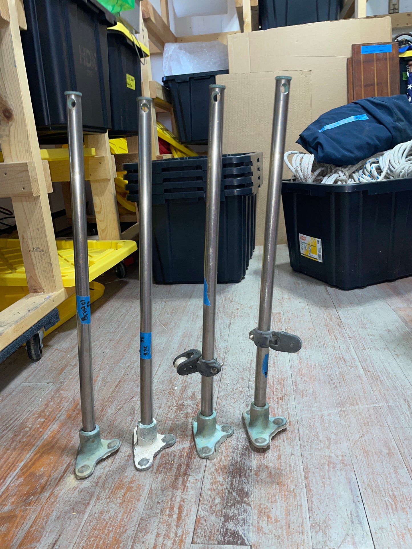 SET OF 4 - Bristol 28 Single Lifeline Stanchions - 24 1/4" Tall