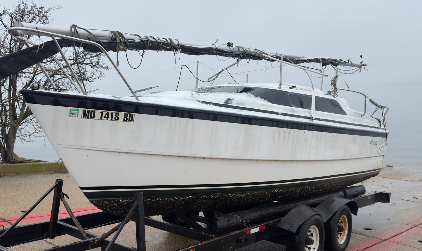 Single Fiberglass Companionway Board - 1998 MacGregor 26X -- #58