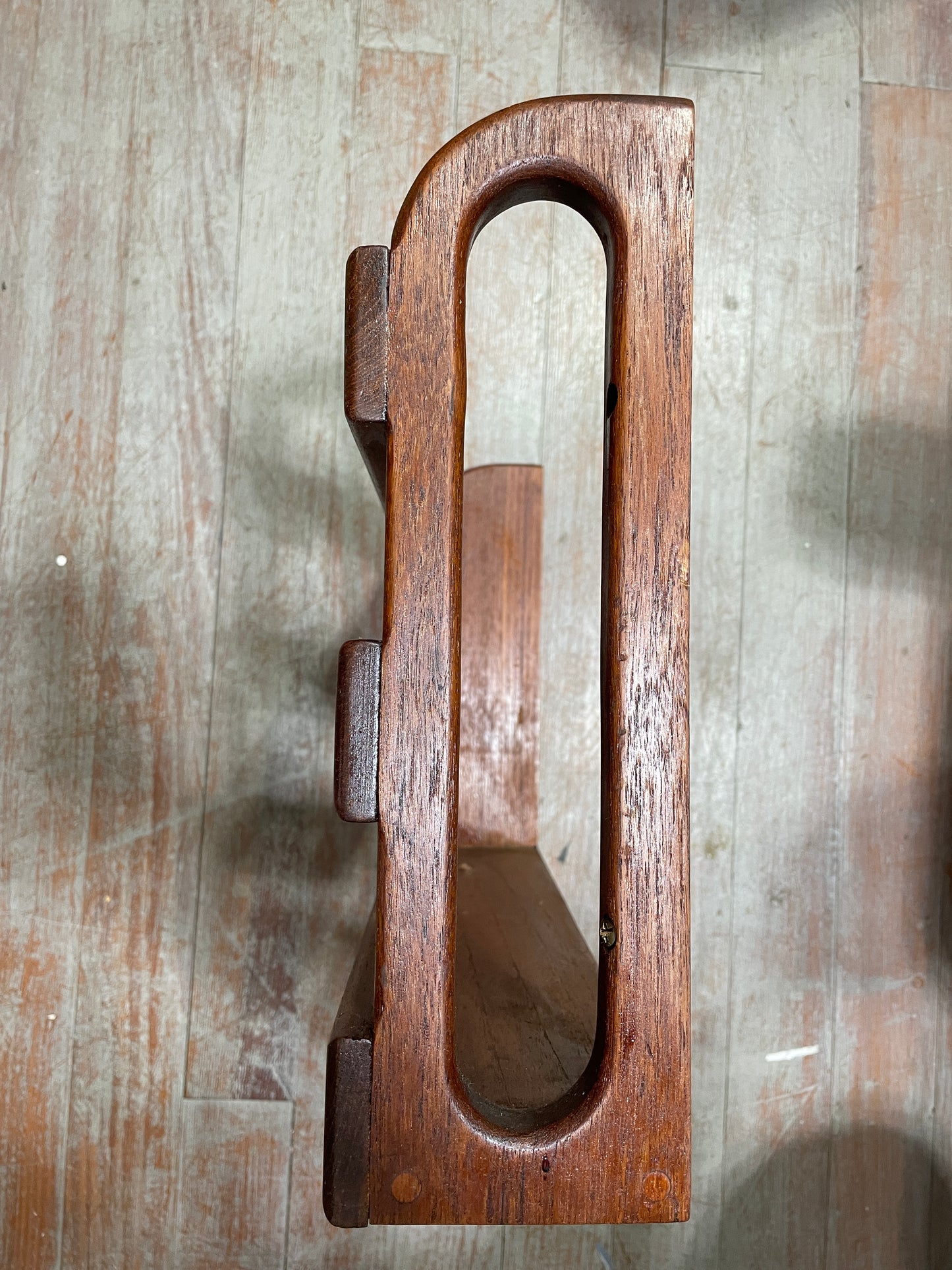 Beautiful Large Teak Wall Shelf - Tartan 33