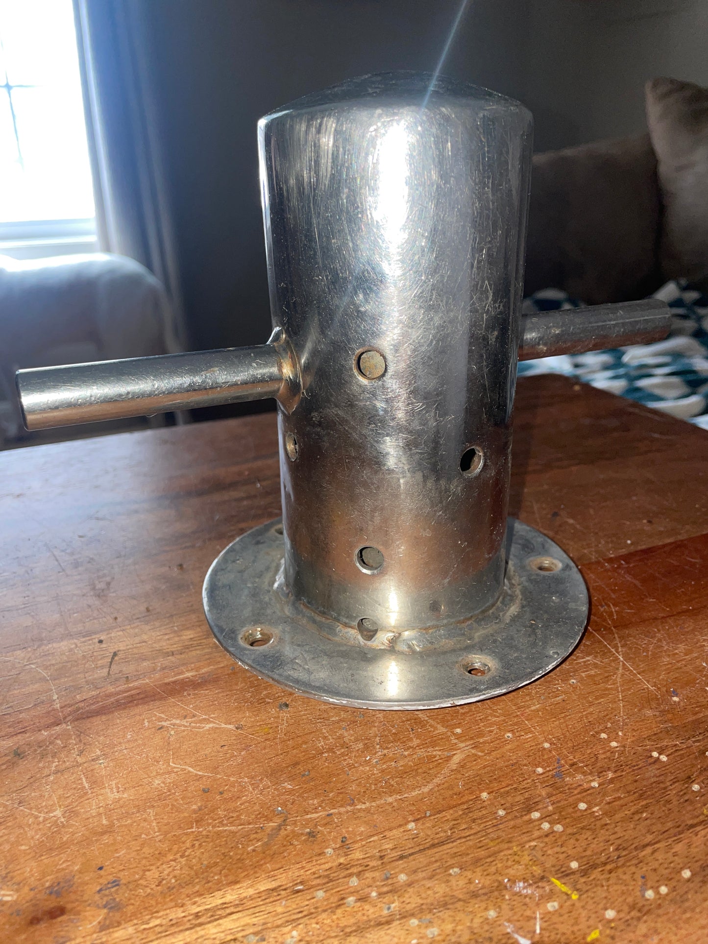 Stainless Steel Hollow Bollard Cleat - 5 3/8” Base