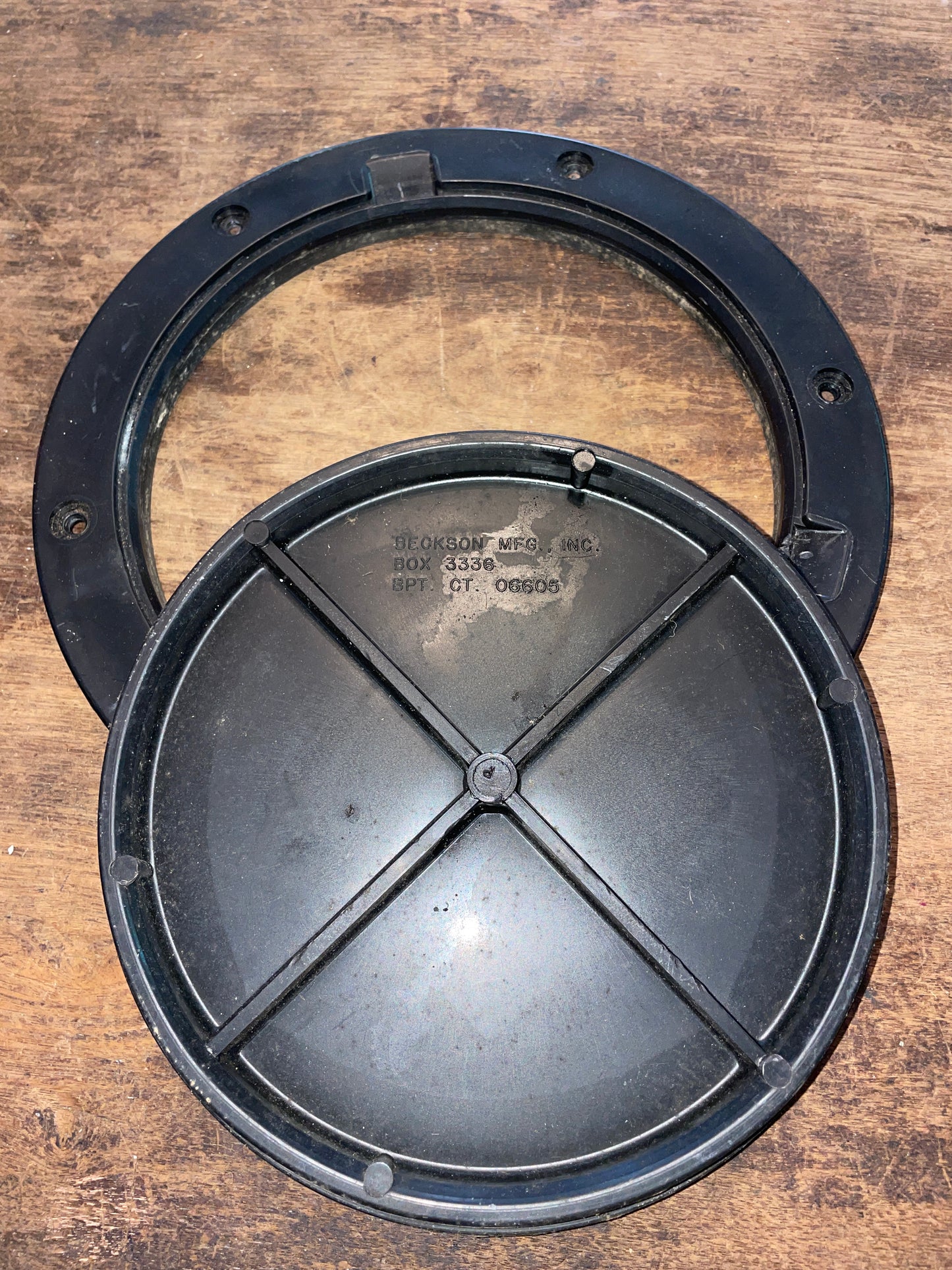 8” Insert Beckson Plastic Deck Plate- 10” Overall