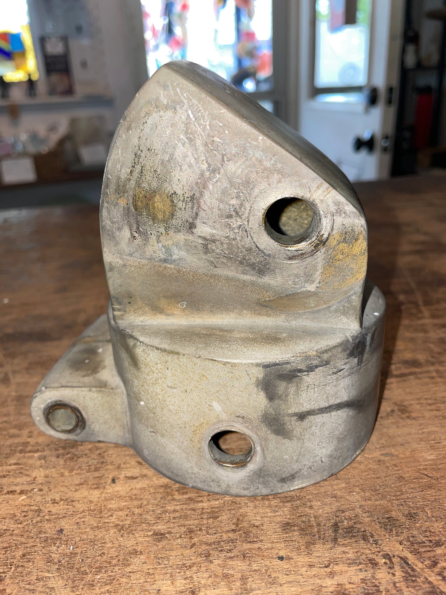 Bronze Tiller Head Fitting Off A Sherlock 35- 3 1/2” Diameter