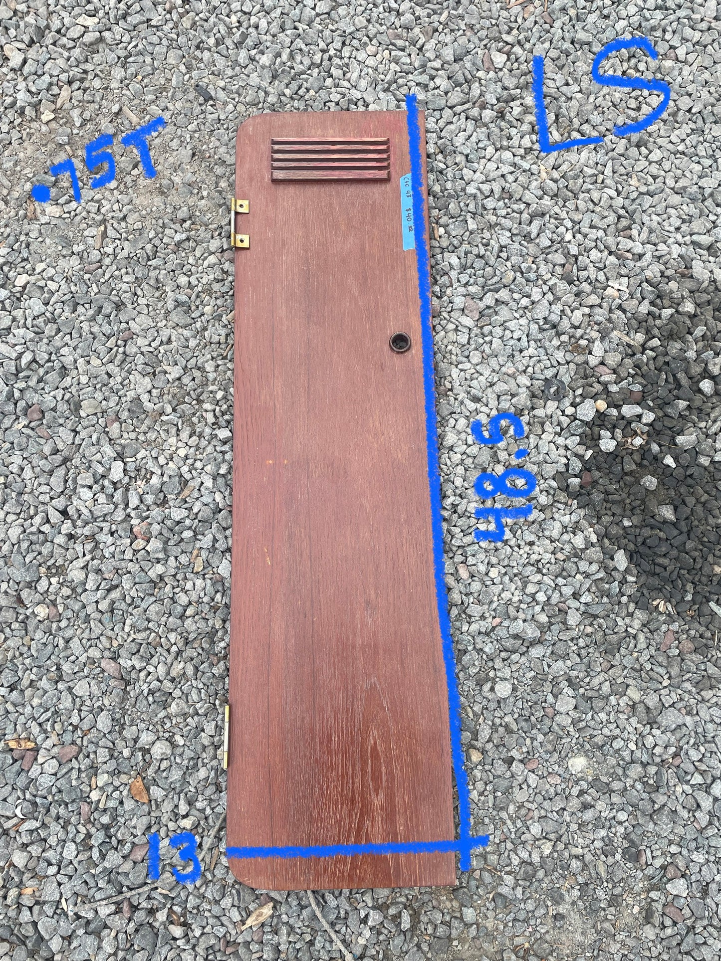 C&C 43 Interior Door 48 1/2” Long x 13” Wide