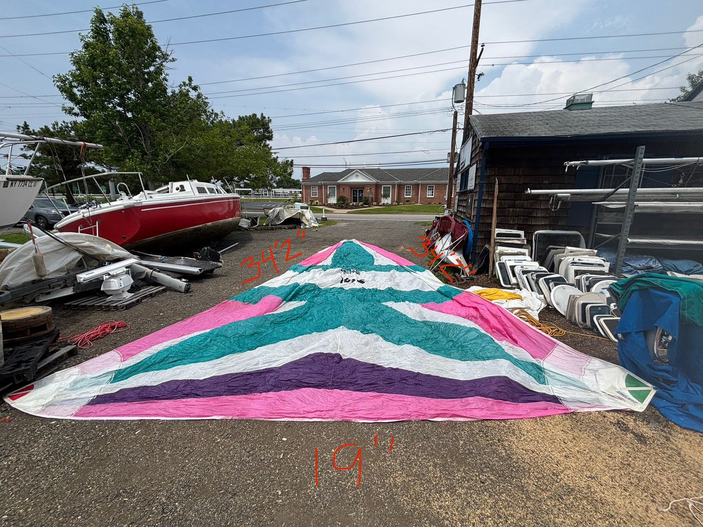 34’ 2” x 34’ 2” x 19’ Symmetrical Spinnaker