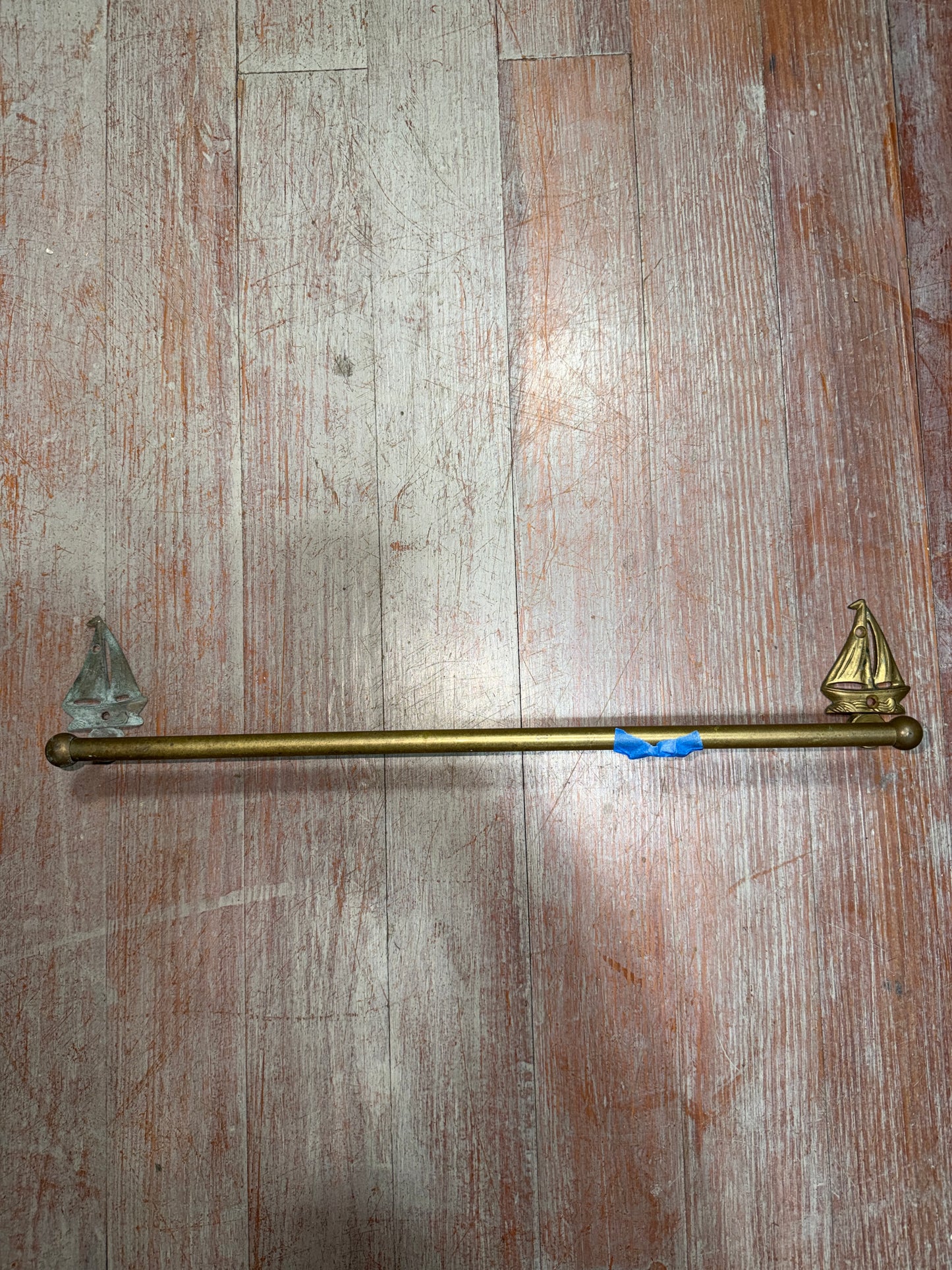 Brass Sailboat Towel Bar