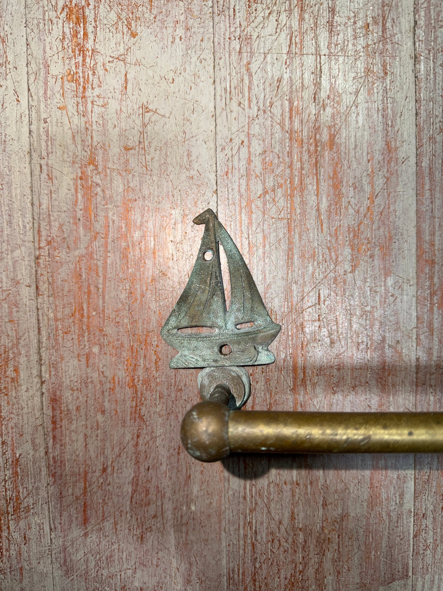 Brass Sailboat Towel Bar