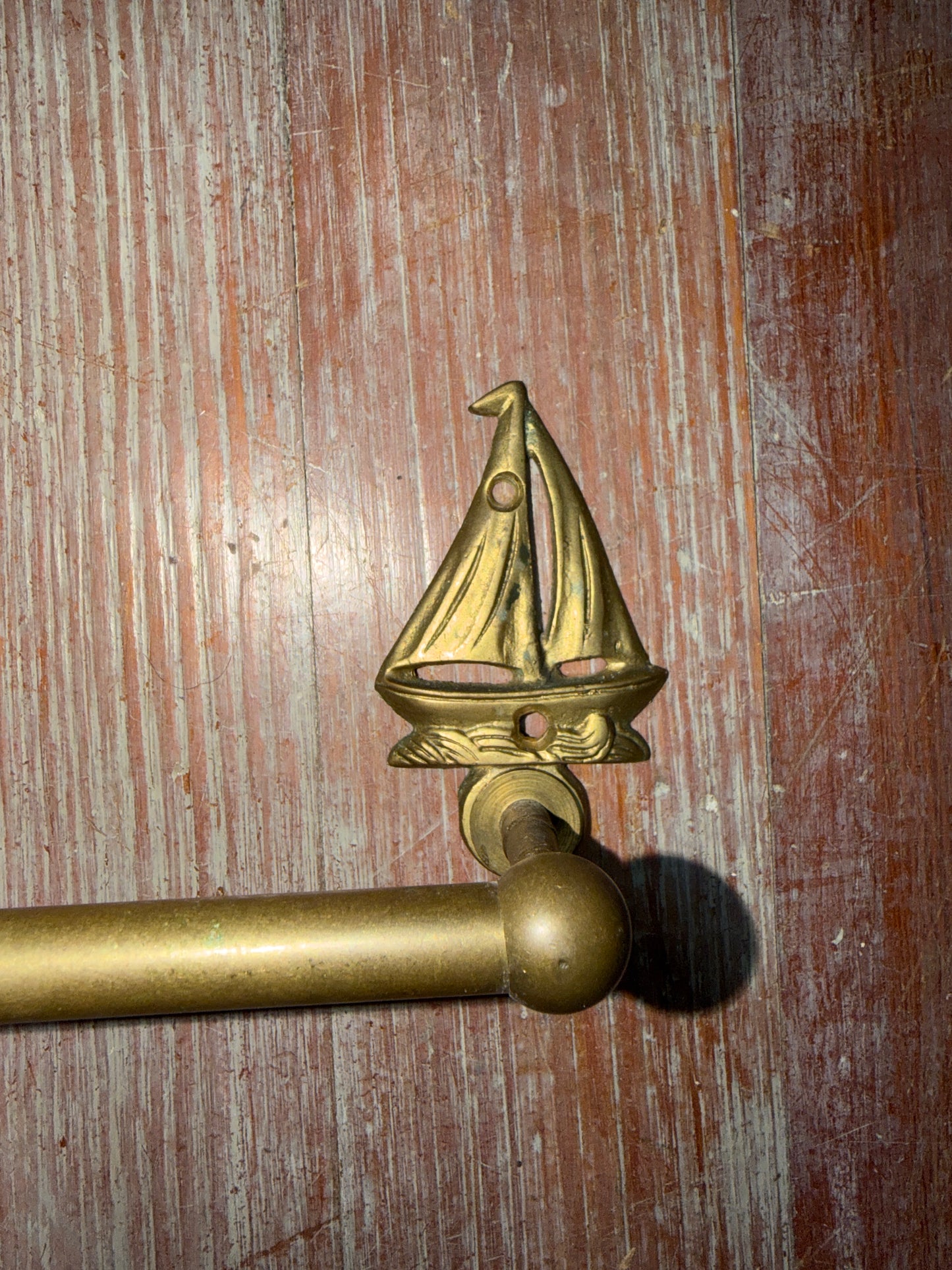 Brass Sailboat Towel Bar