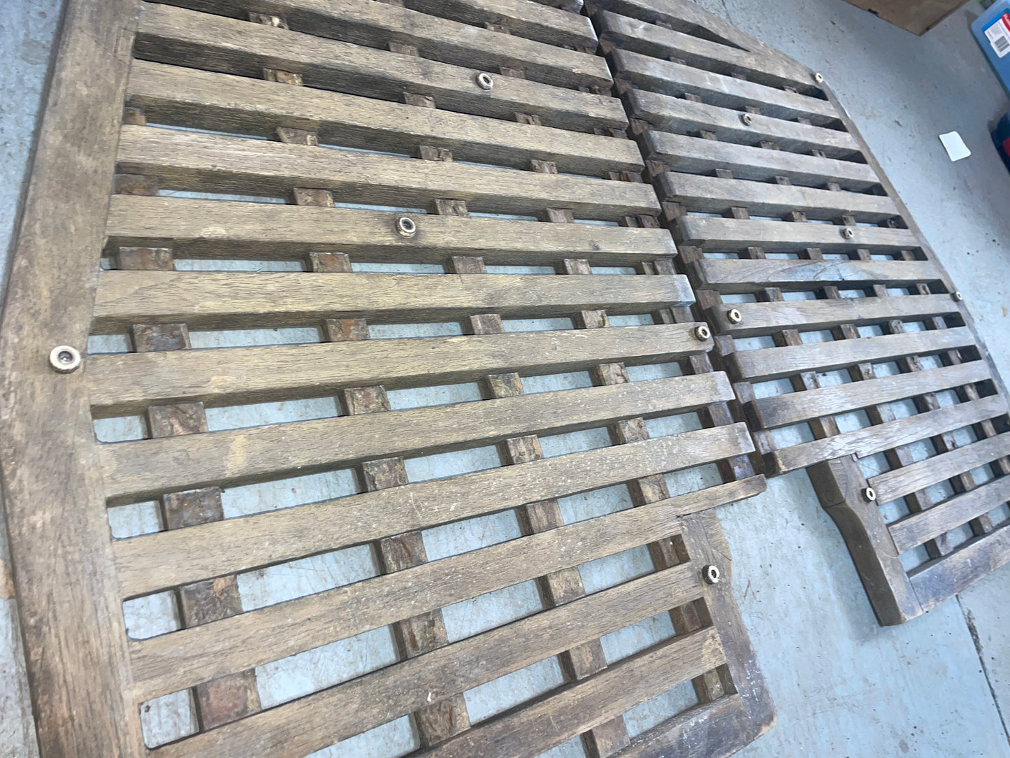 PAIR Teak Grates OFF Irwin 38 #163