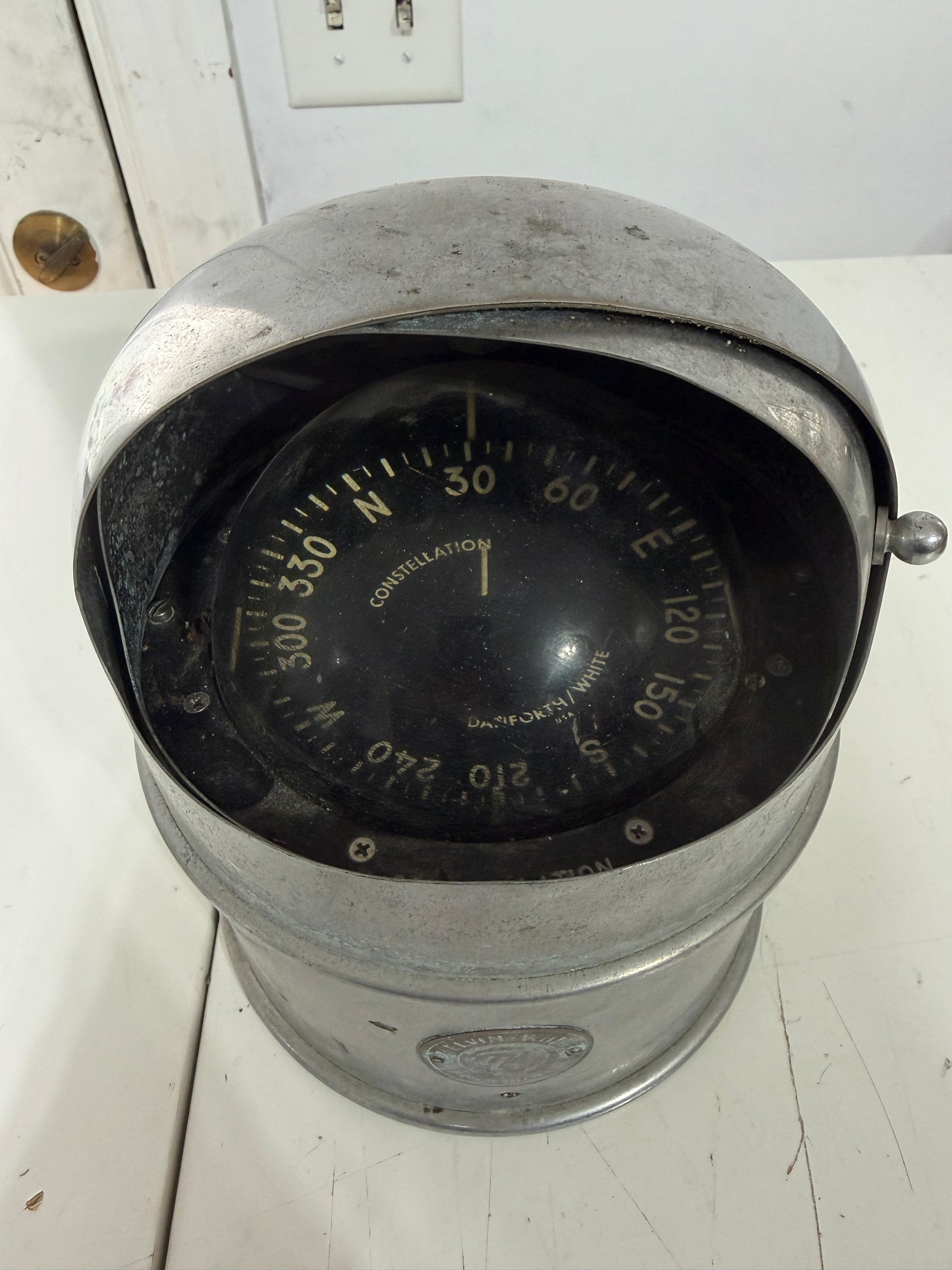 Danforth White Constellation Compass IN Chromed Bronze Kelvin White Housing