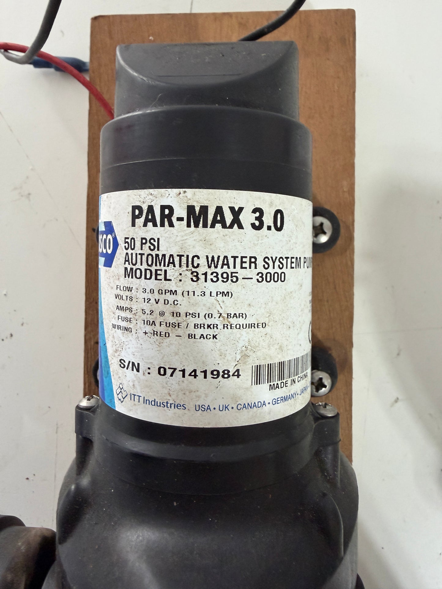 West Marine 50 PSI Water System Pump Model 31395-3000- UNTESTED