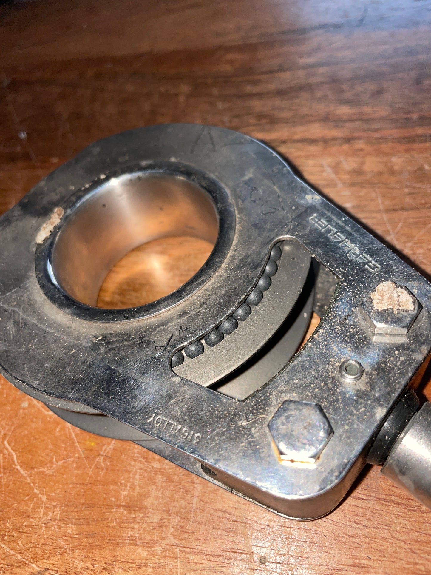 LARGE Garhauer 316 Alloy 4” Single Sheave Single Block - 3/4” Line