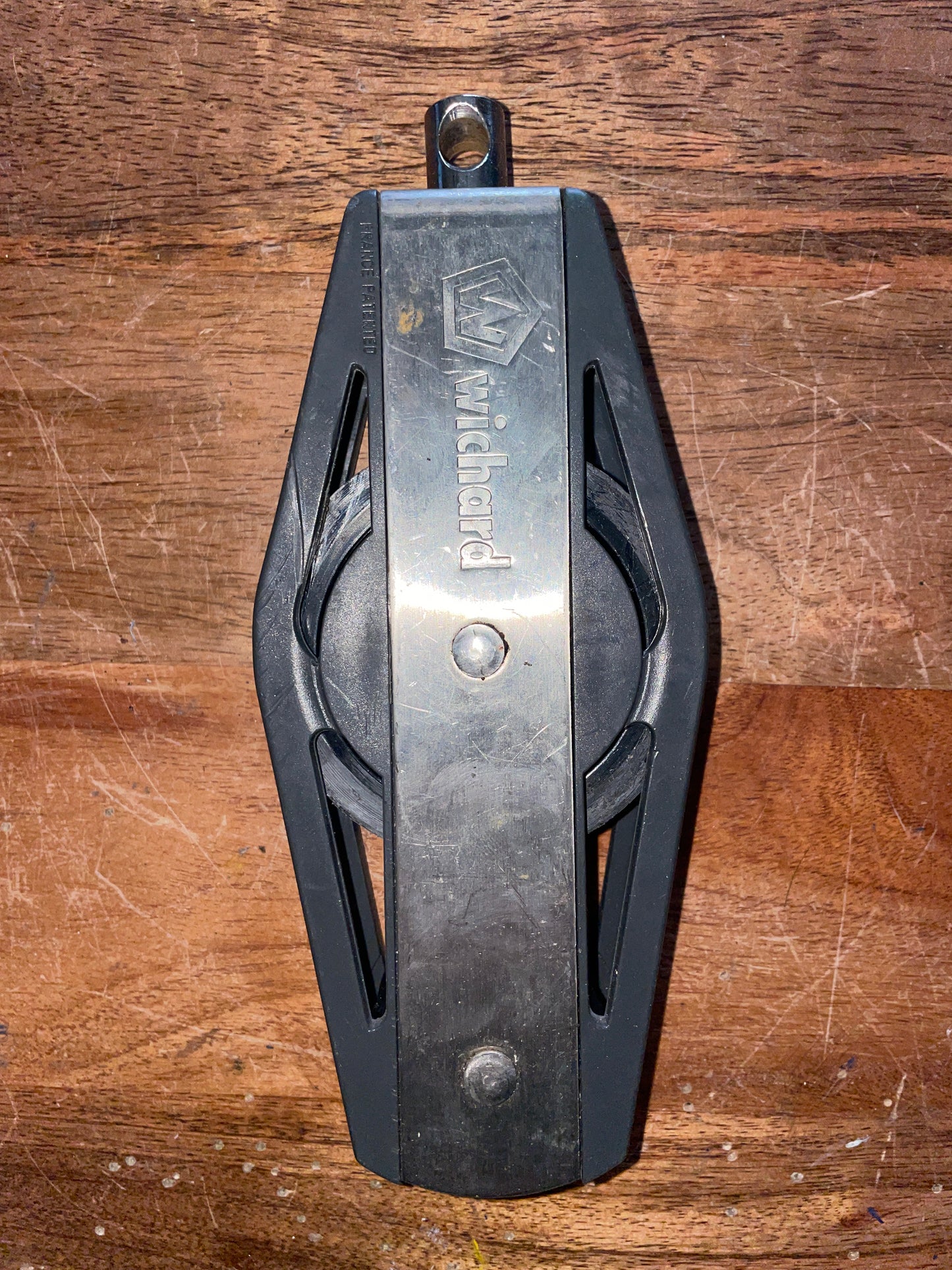 Large Wichard Swivel Fiddle Block 2 3/4” & 1 3/4” Sheaves - 1/2” Line