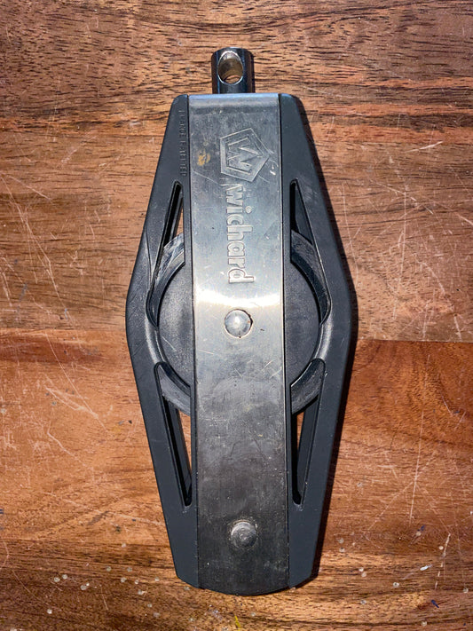 Large Wichard Swivel Fiddle Block 2 3/4” & 1 3/4” Sheaves - 1/2” Line