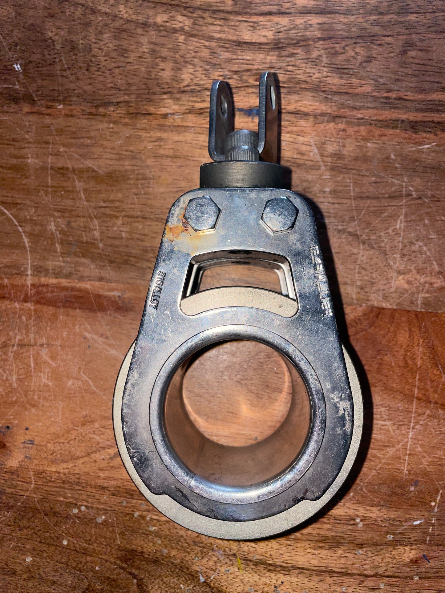 Garhauer 316 Alloy 3 1/4” Sheaved Double Swivel Block - 1/2” Line