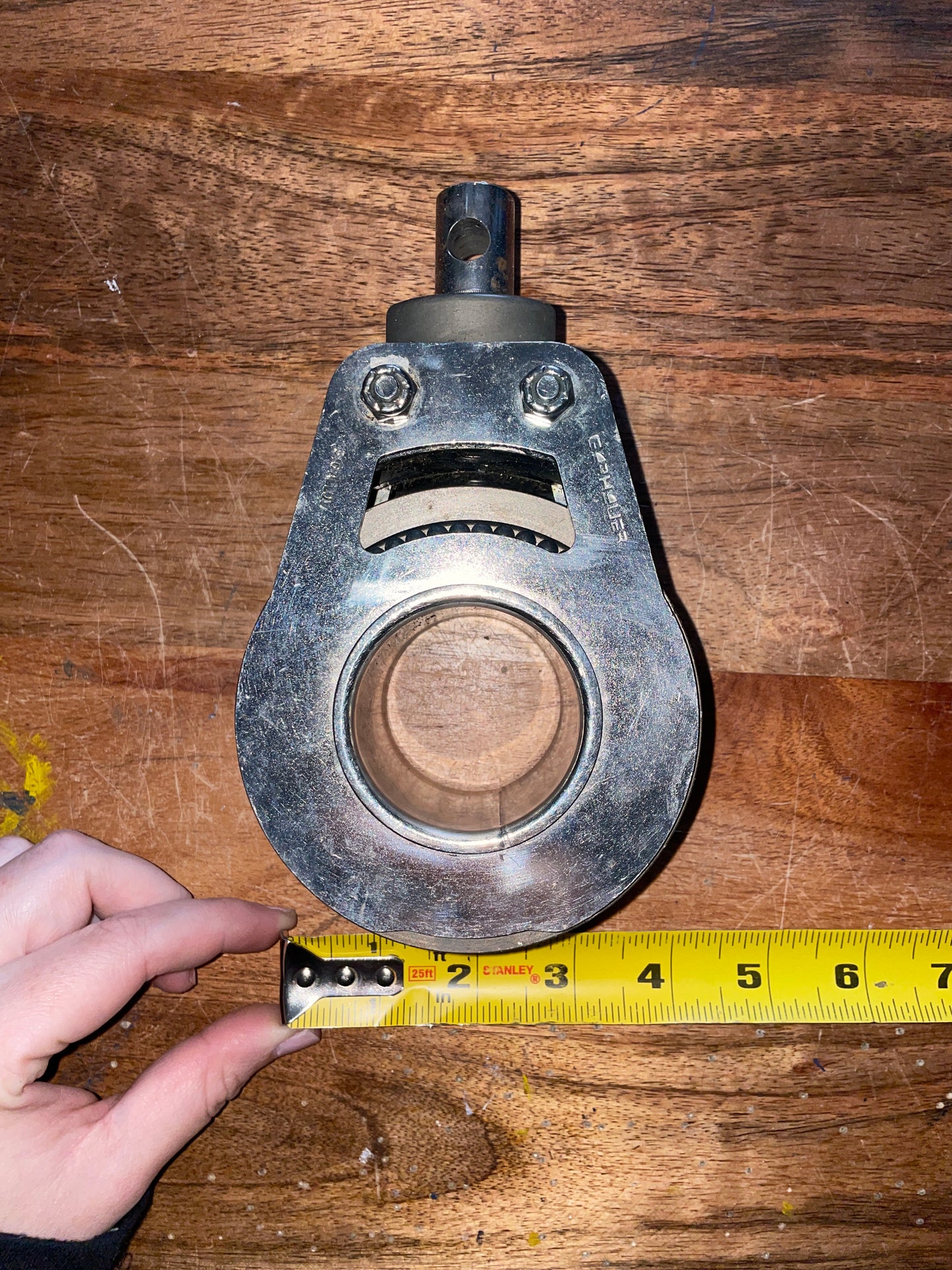 LARGE Garhauer 316 Alloy 4” Sheaved Double Swivel Block - 3/4” Line