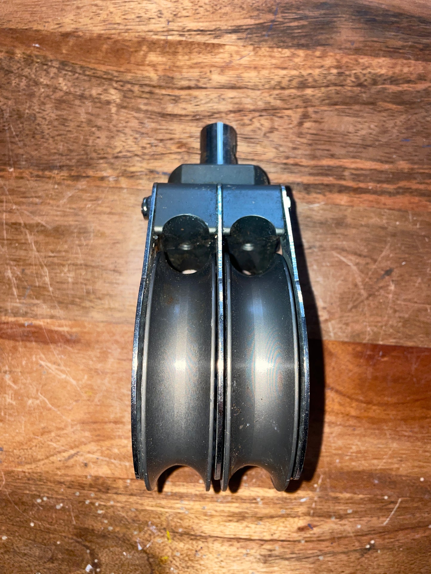 LARGE Garhauer 316 Alloy 4” Sheaved Double Swivel Block - 3/4” Line