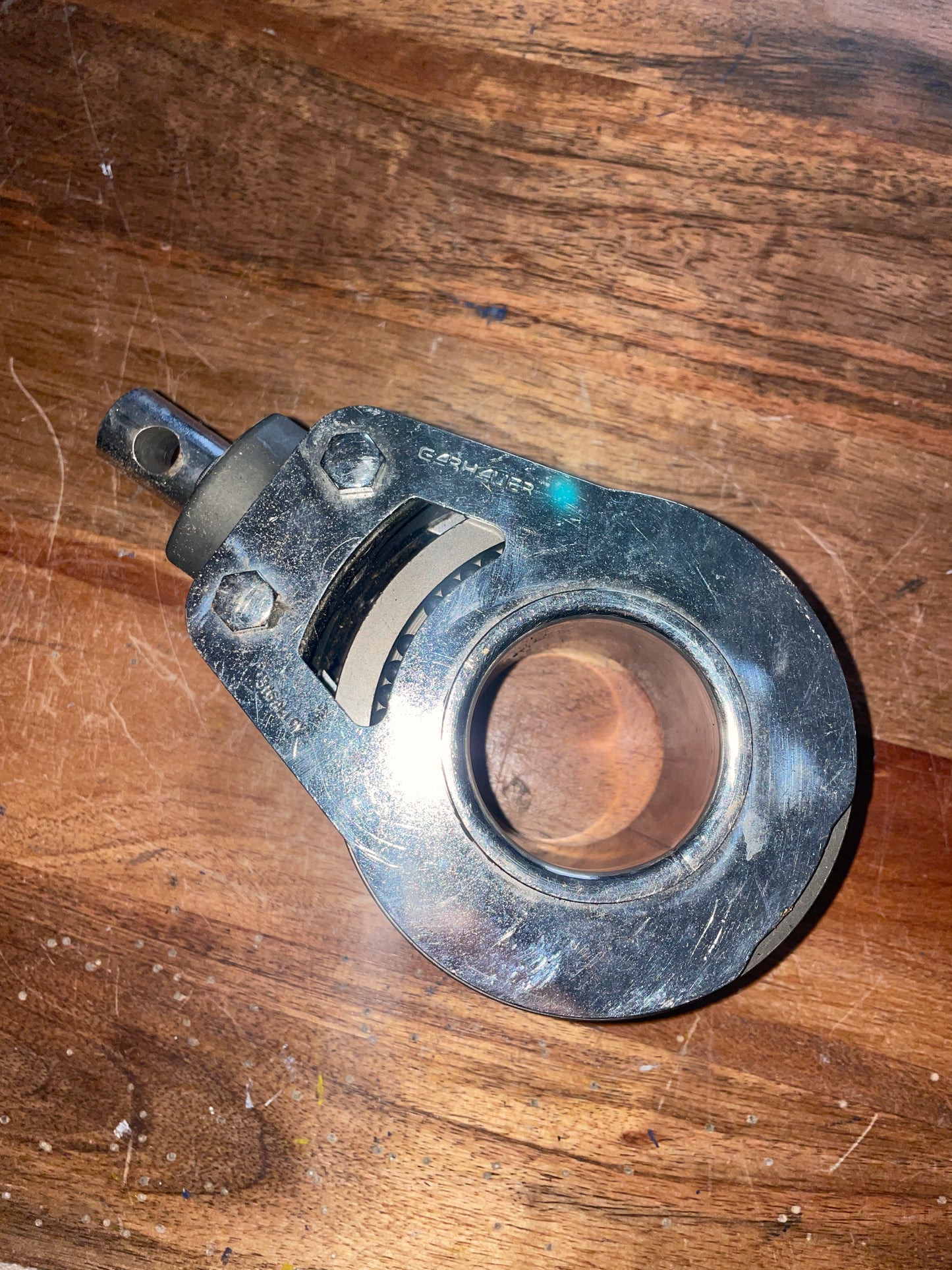 LARGE Garhauer 316 Alloy 4” Sheaved Double Swivel Block - 3/4” Line