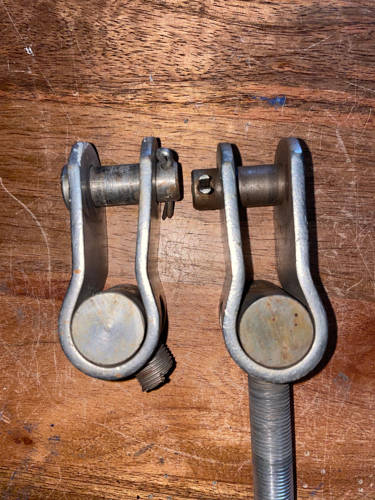 PAIR Large Stainless Steel Toggles - One With 5/8” T Post