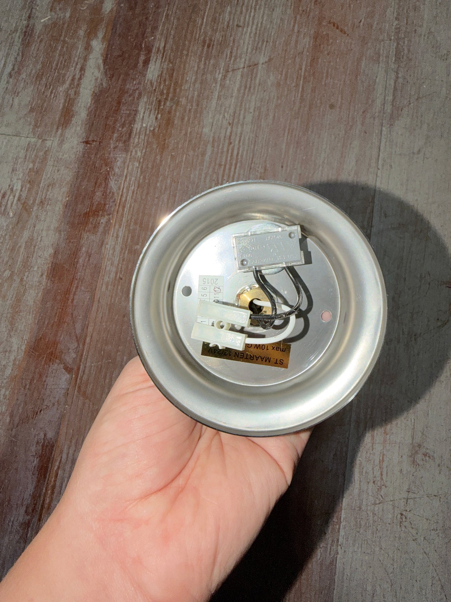 St. Maarten Glass Sconce With Martini Globe Interior Light - NEW IN BOX