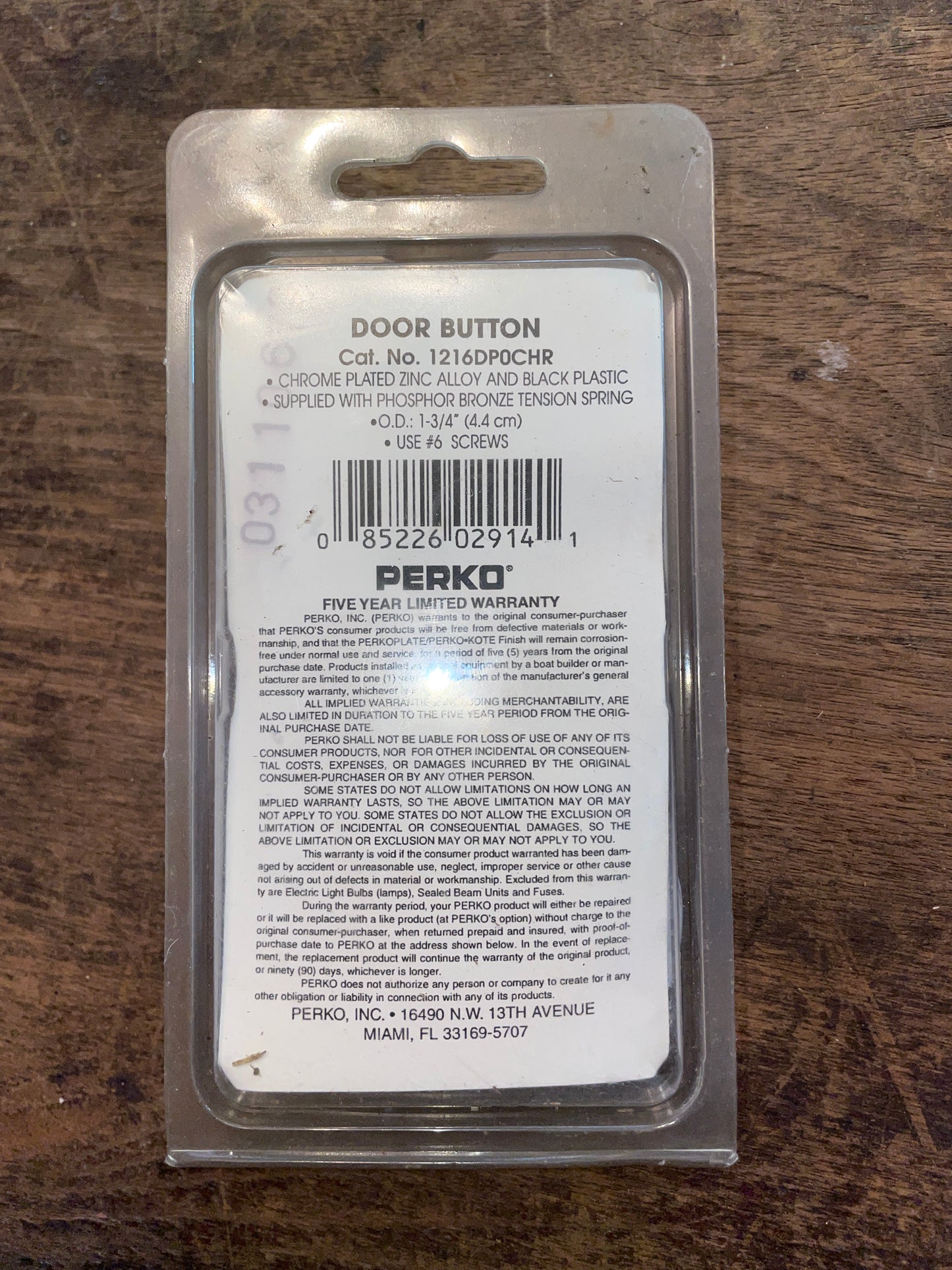 Perko Door Button- NEW