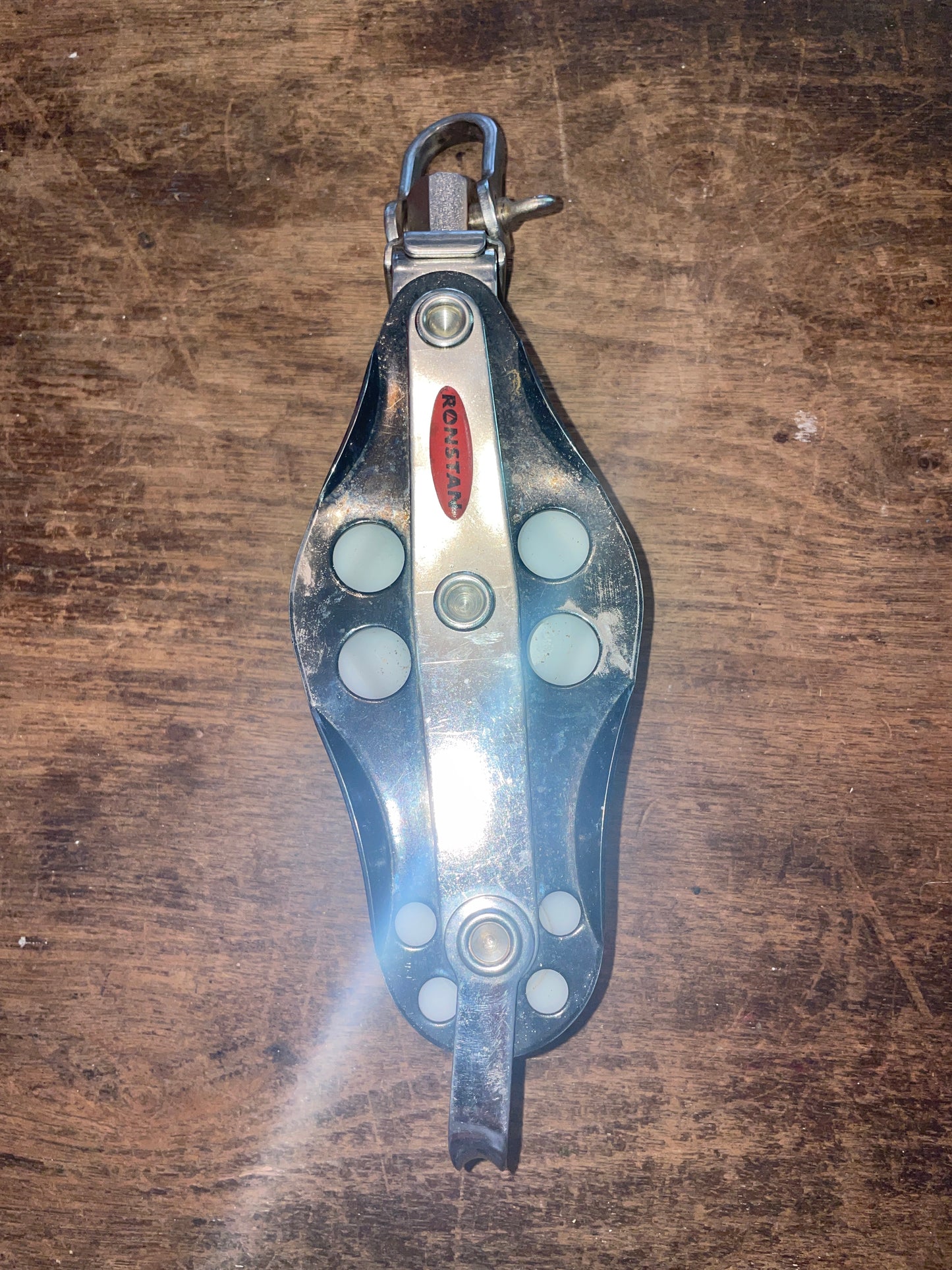 Ronstan Fiddle Block With Rope Guide- Sheaves 2 3/8” & 1 3/8” (9/16” Line)