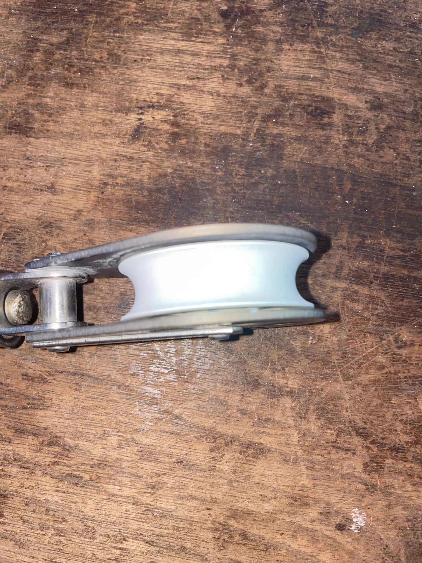 Slater 2 1/8” Sheave Single Block Track Car- 1” Track ; 7/16” Line