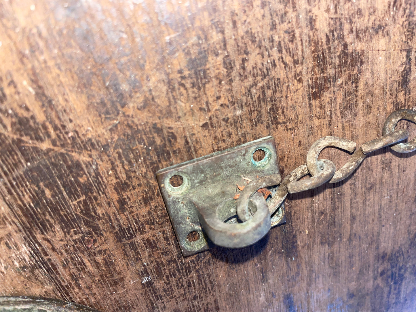 Vintage 4” Bronze Chain & Bar for Holding Portlight Open