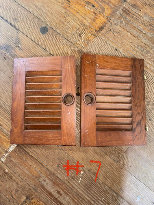 SET Of Interior Louvered Cabinet Doors -- 12" Long x 9" Wide (Each) -- #7