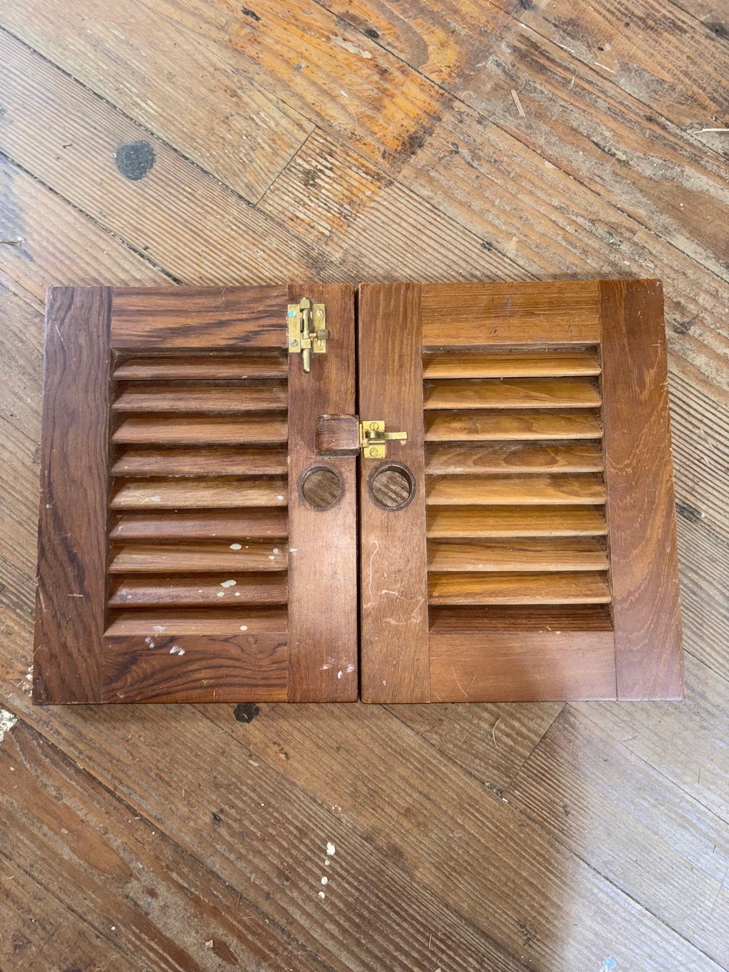 SET Of Interior Louvered Cabinet Doors -- 12" Long x 9" Wide (Each) -- #7
