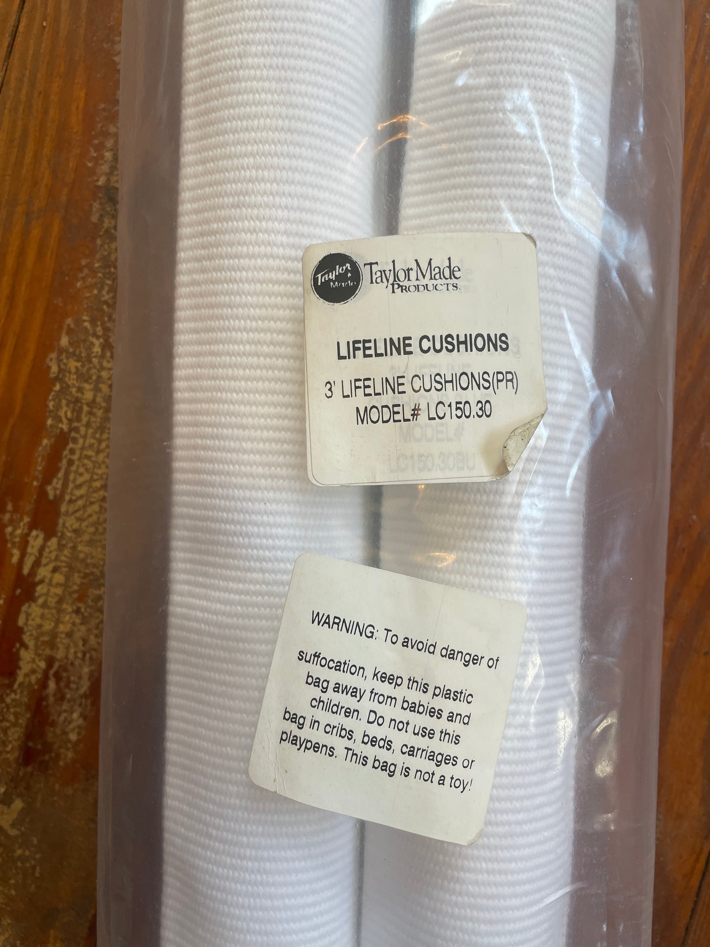 PAIR 3’ OR 4.5' Lifeline Cushions White NEW