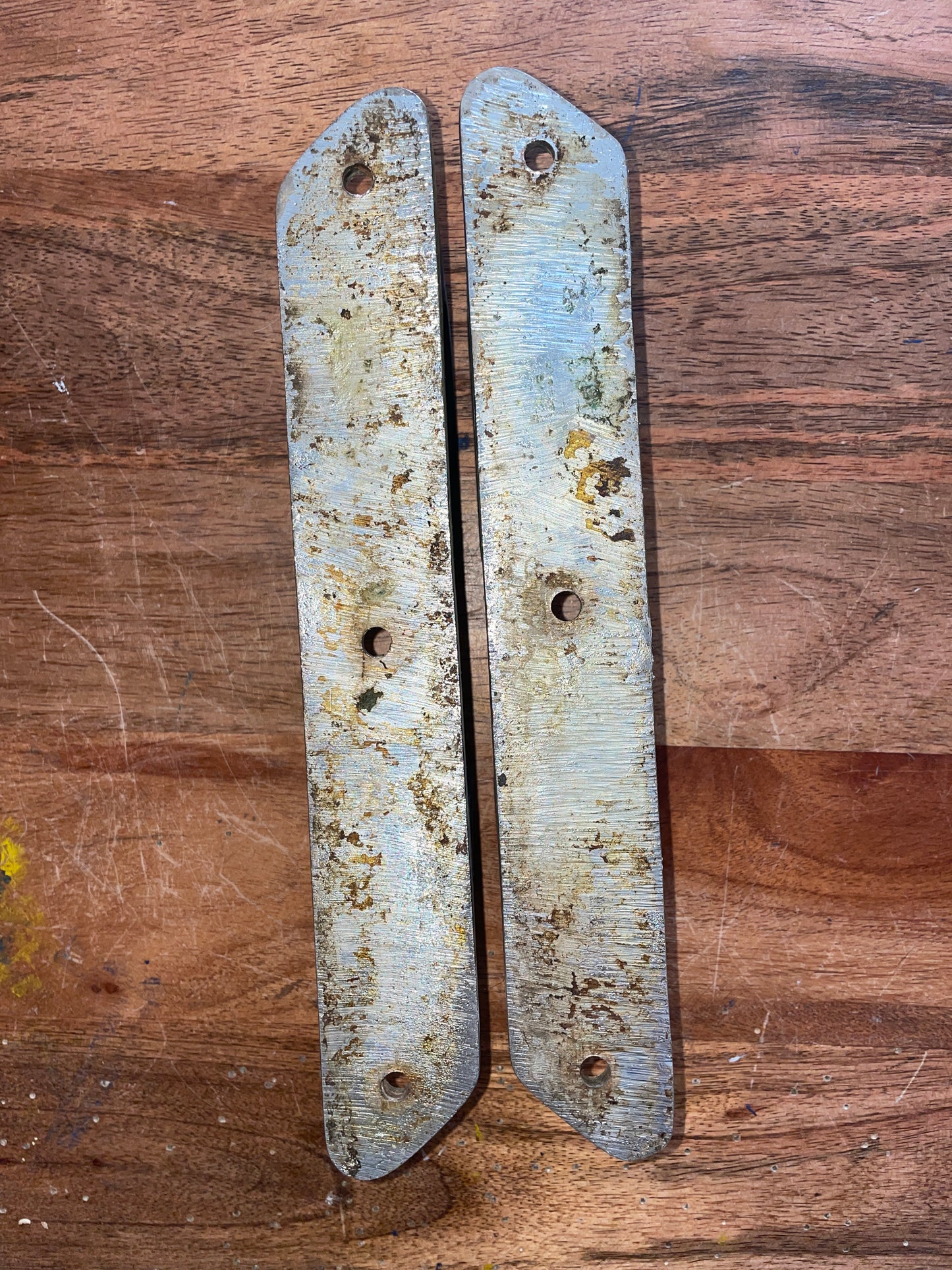 PAIR 9 7/8” Chromed Bronze Chock Cleats