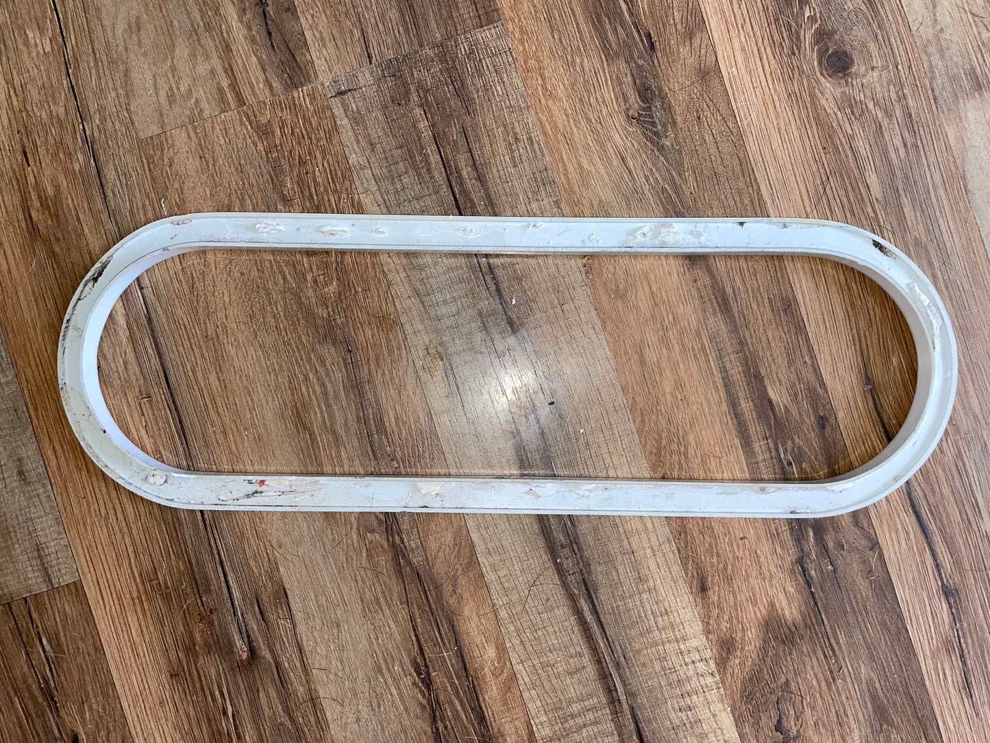 White Plastic Catalina 30 Port Backing Plate - 16 1/4” x 4 1/2”