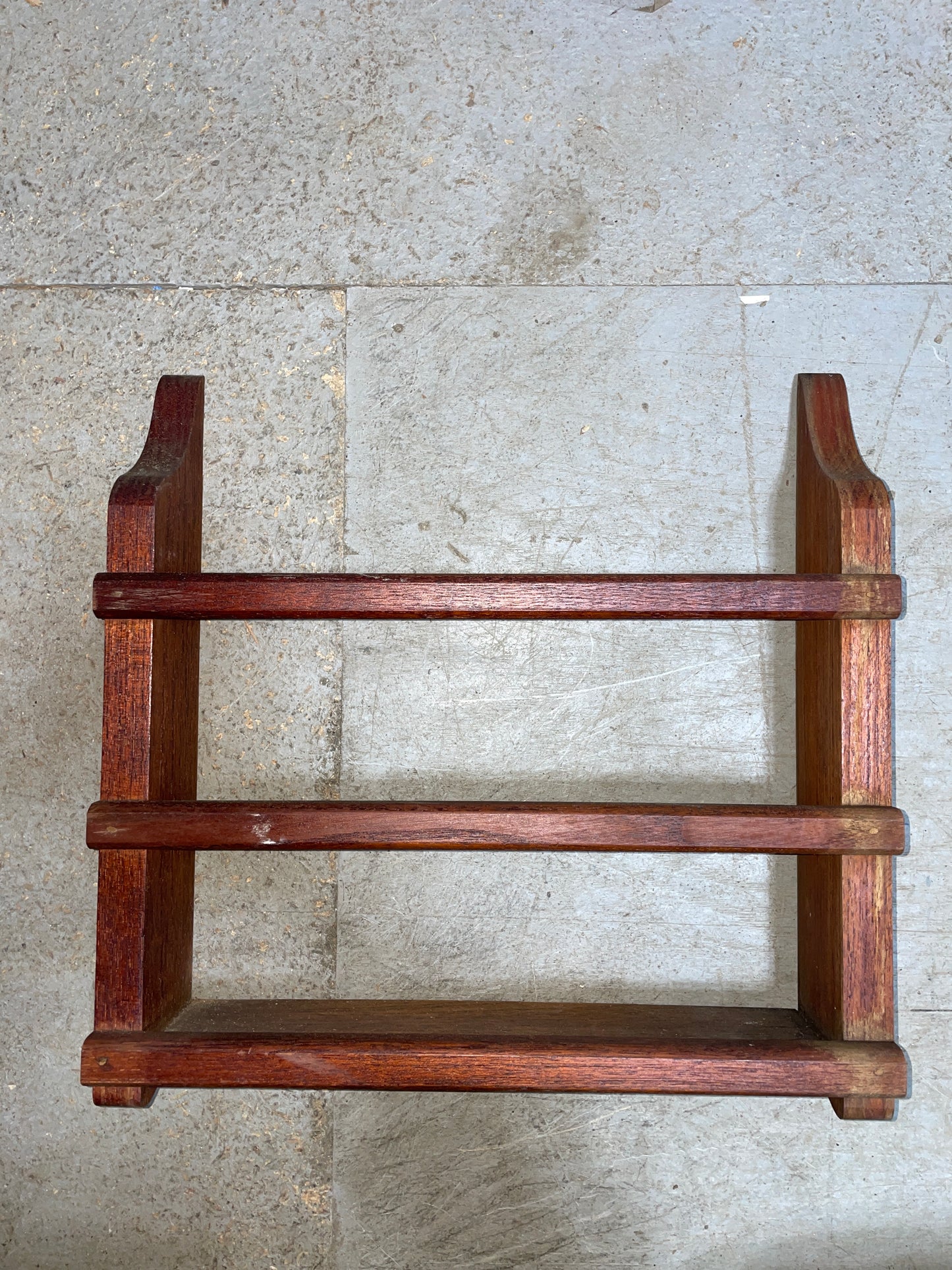 Teak Magazine Rack - 14” Long x 3 3/8” Wide x 14” Tall