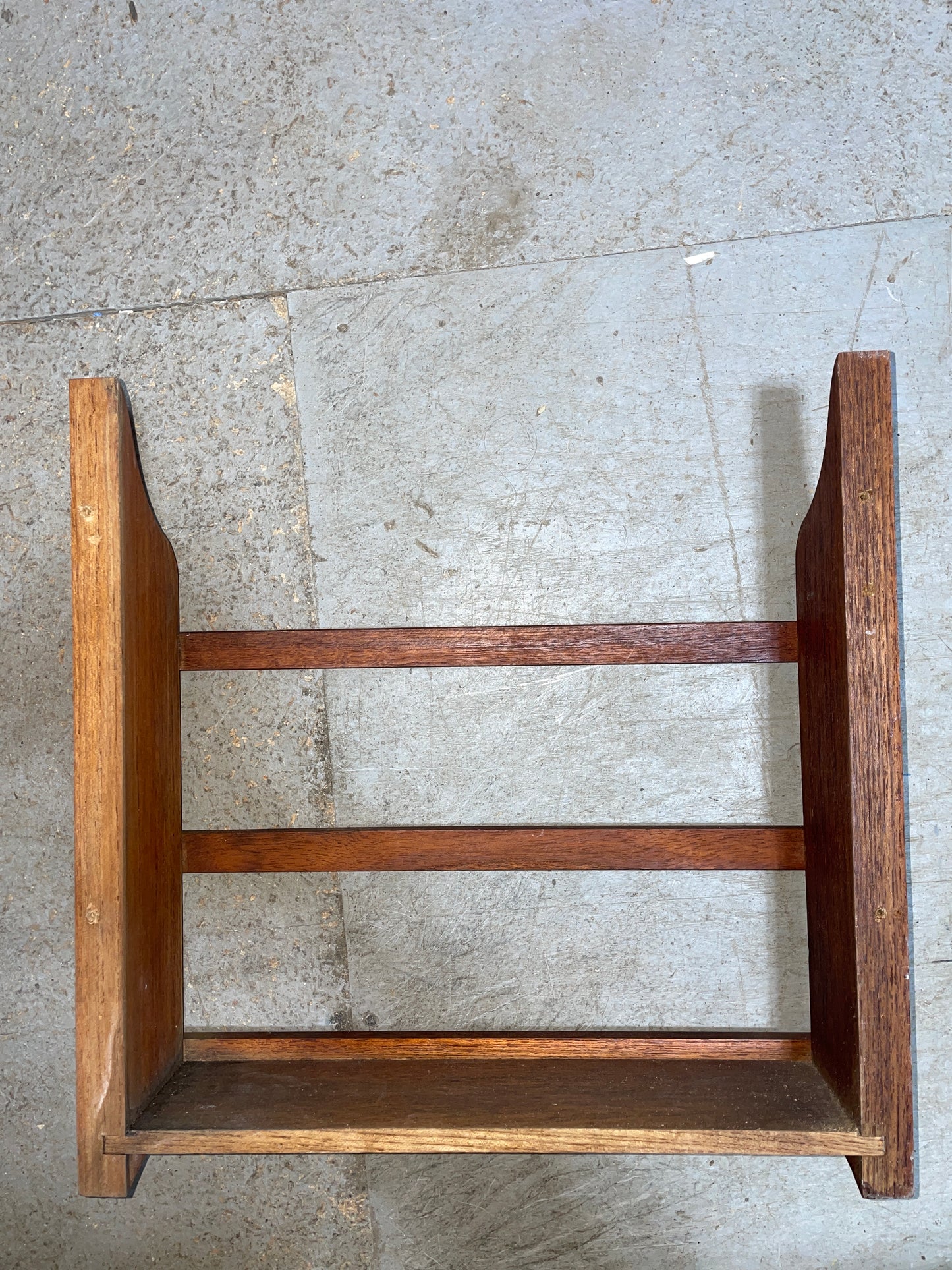 Teak Magazine Rack - 14” Long x 3 3/8” Wide x 14” Tall
