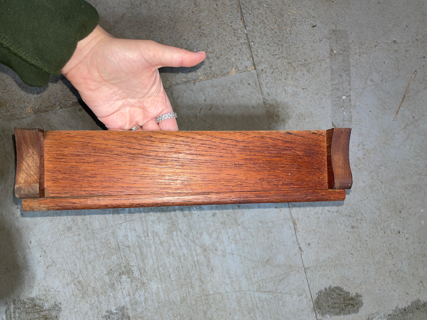 Teak Magazine Rack - 14” Long x 3 3/8” Wide x 14” Tall