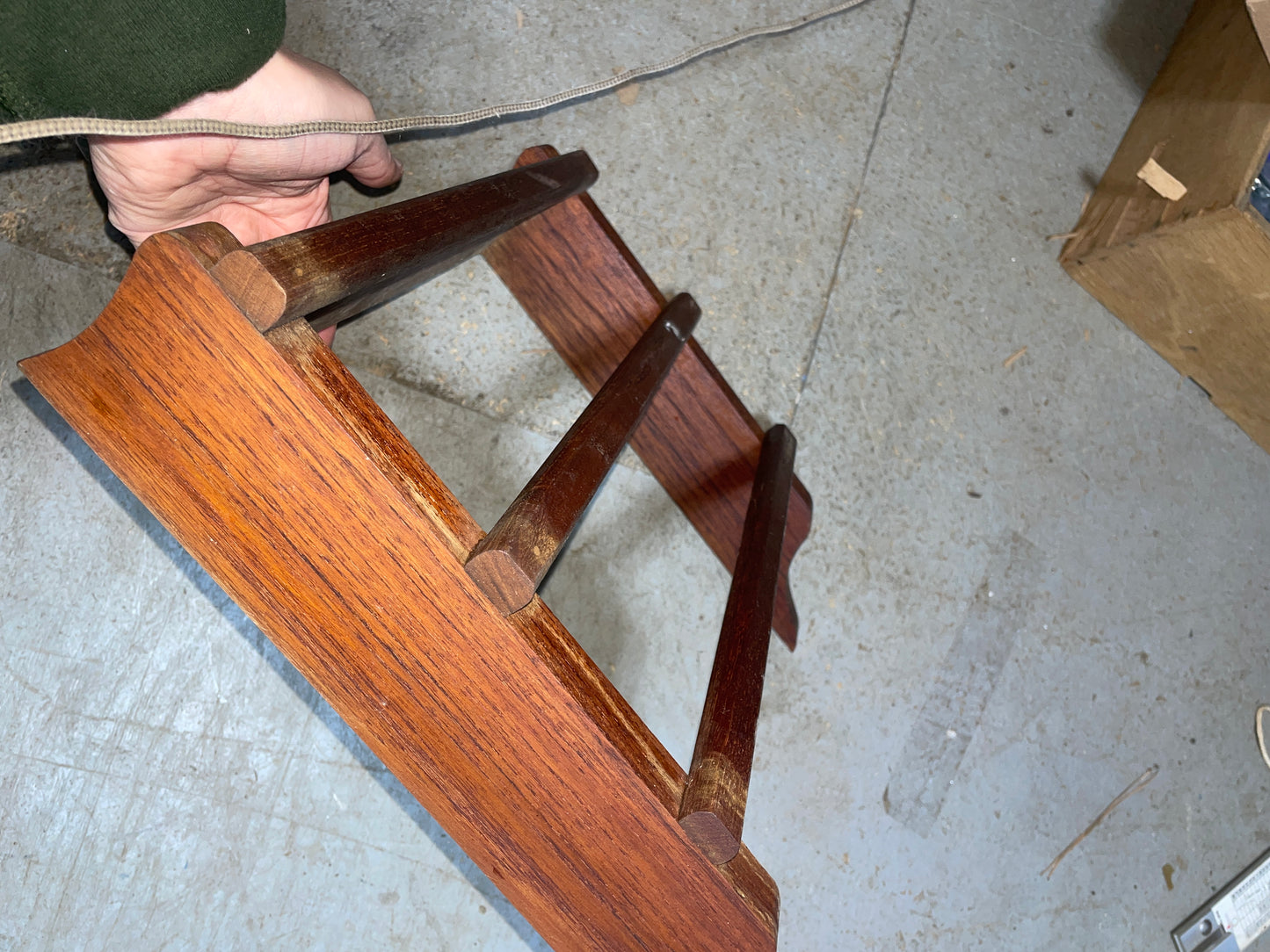 Teak Magazine Rack - 14” Long x 3 3/8” Wide x 14” Tall