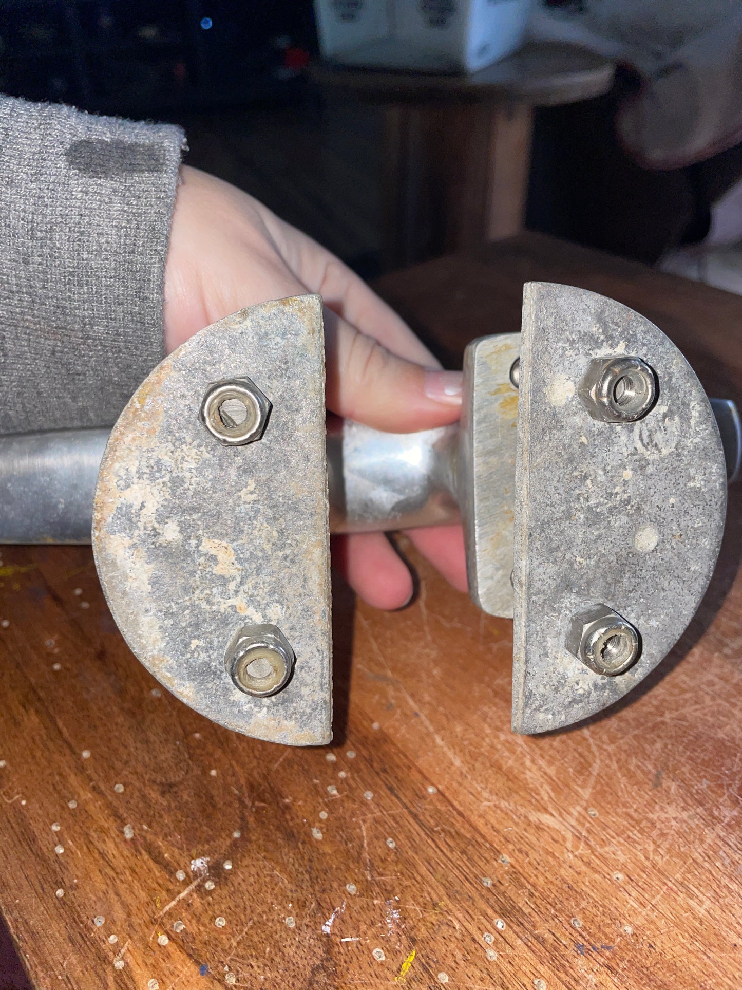 8” Aluminum Deck Cleat With Hardware & Backing Plates