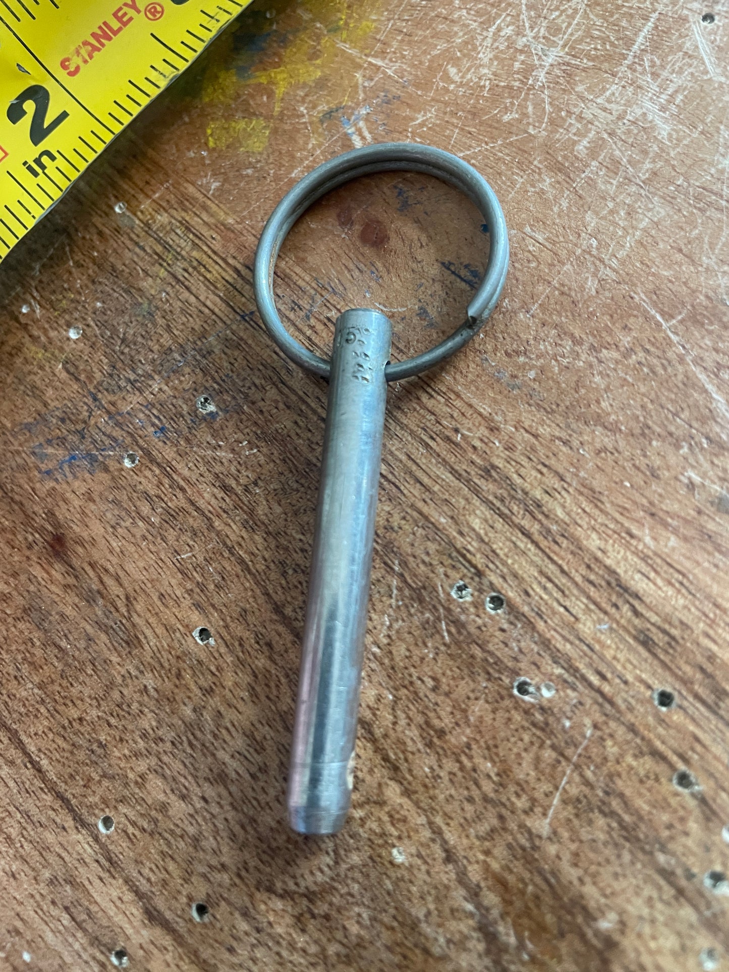 Stainless Steel Clevis Pin With Ring - 2 1/8” Long x 3/16” Diameter