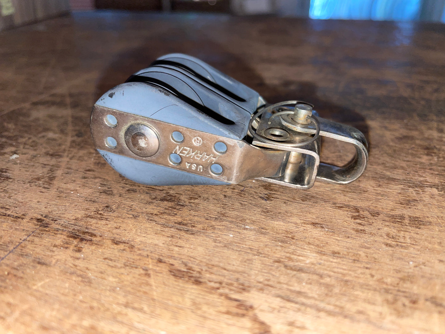 Harken 1 1/8” Double Sheave Fixed Block- 1/4” Line